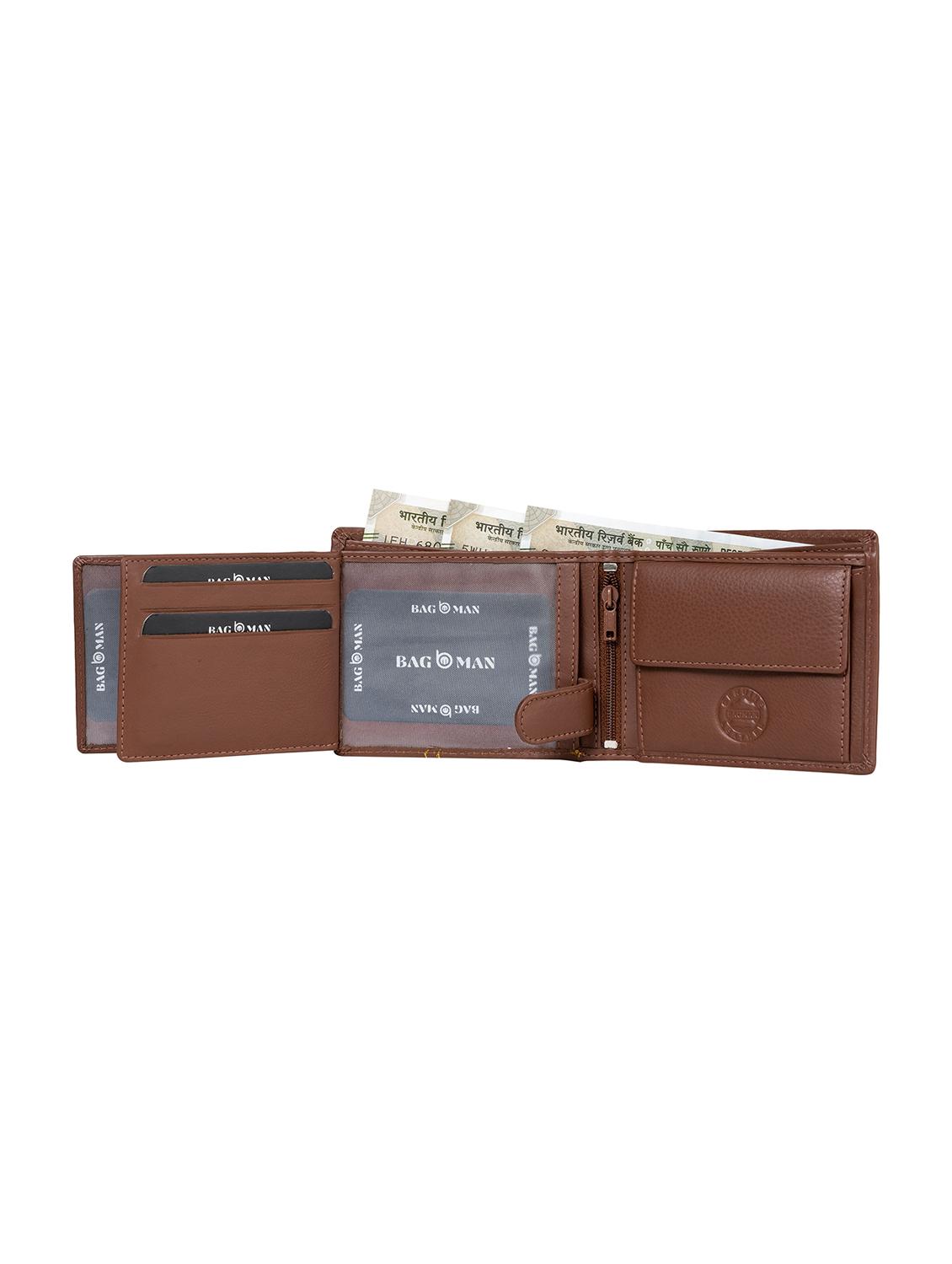 tan genuine leather wallet - 21556777 - Standard Image - 4