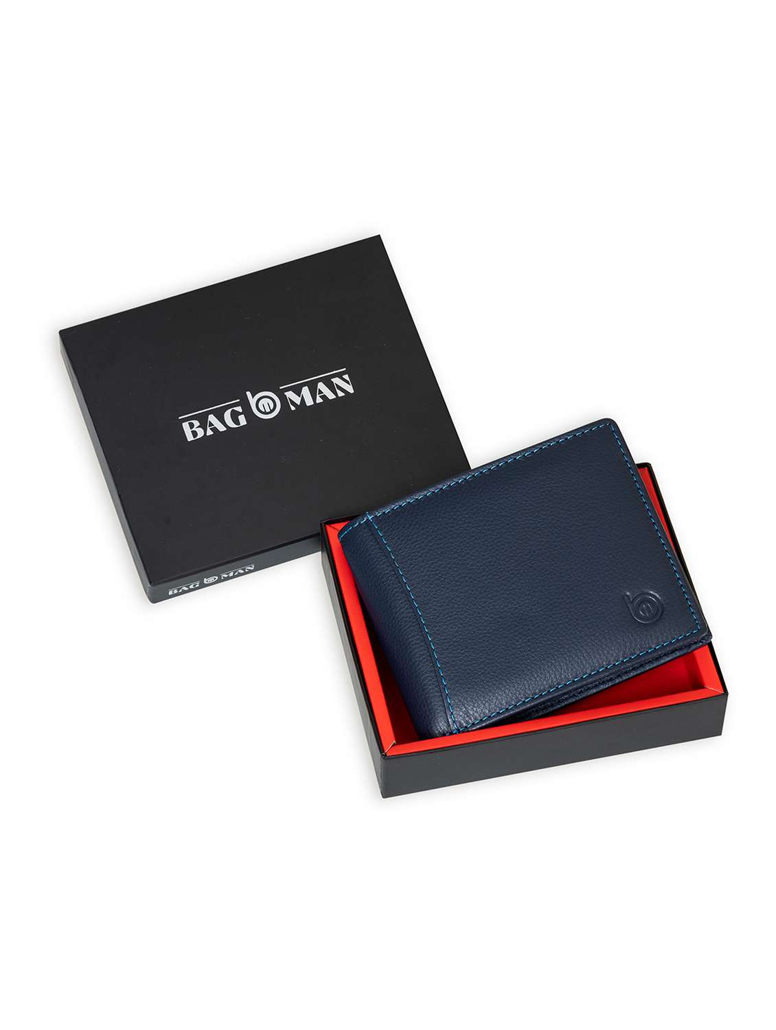 blue genuine leather wallet - 21556788 -  Standard Image - 1