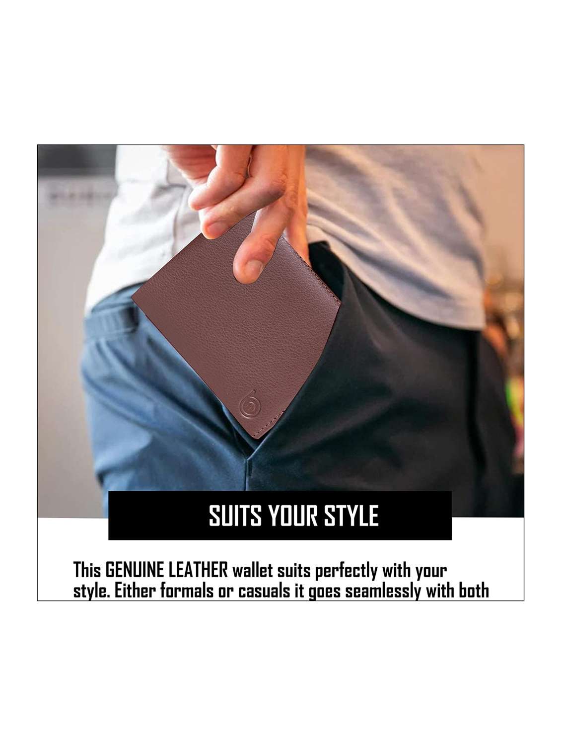 brown genuine leather wallet - 21556807 -  Standard Image - 4