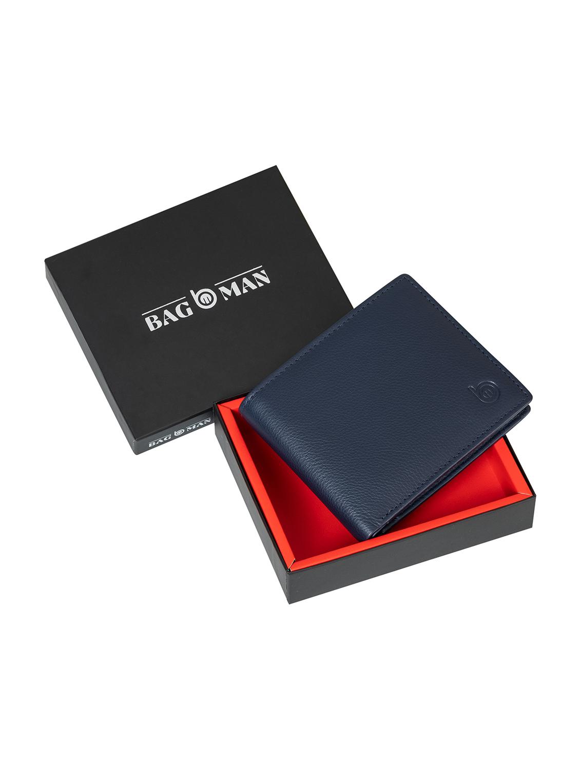 blue genuine leather wallet - 21556811 - Standard Image - 1