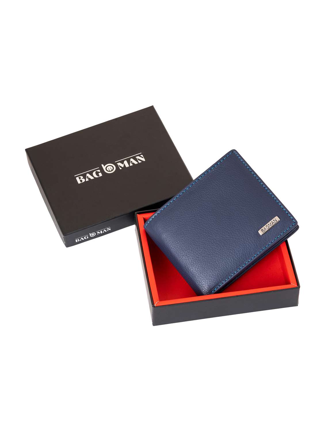 blue genuine leather wallet - 21556825 -  Standard Image - 1