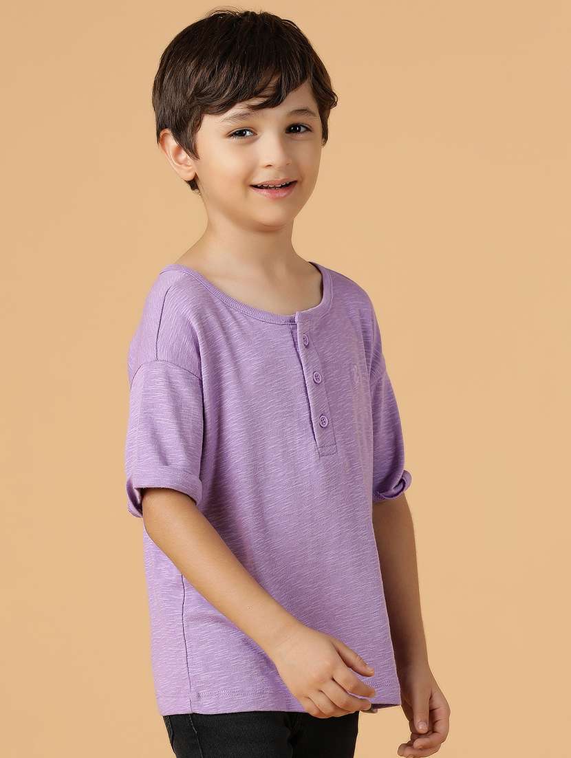 boys round neck solid t-shirt - 21556961 -  Standard Image - 1