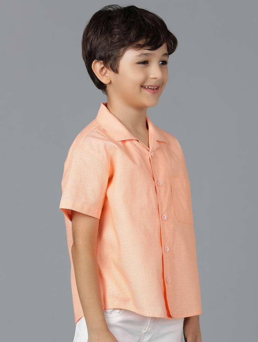 boys self design collared shirt - 21556996 -  Standard Image - 1