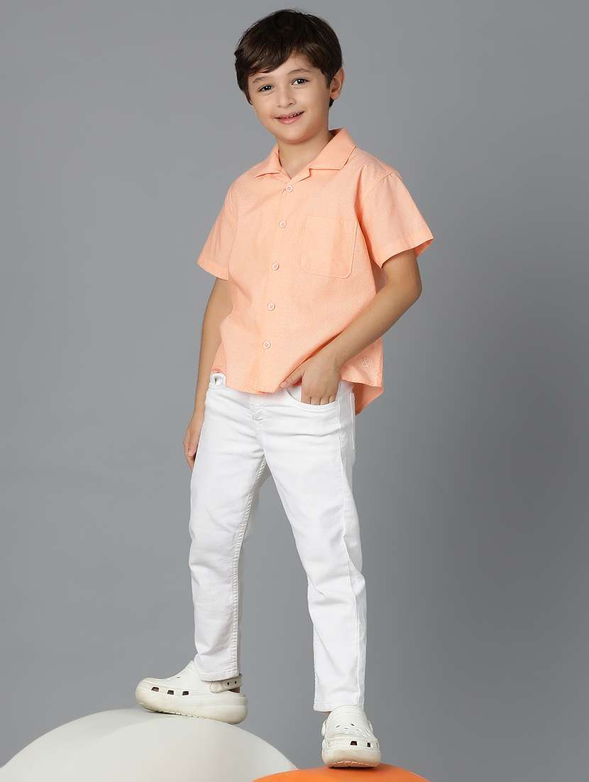 boys self design collared shirt - 21556996 -  Standard Image - 4