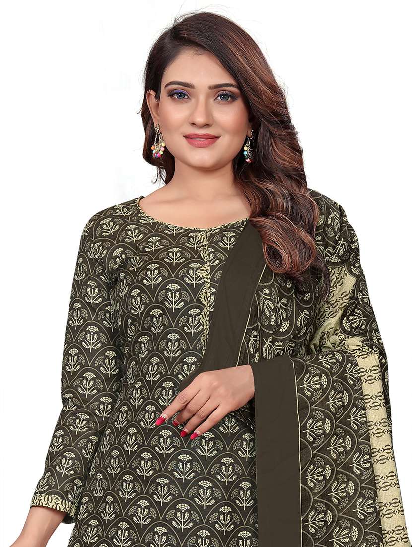 women printed unstitched suit set - 21557081 -  Standard Image - 4