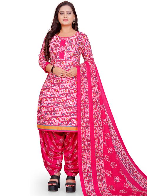 women printed unstitched suit set - 21557103 -  Standard Image - 0