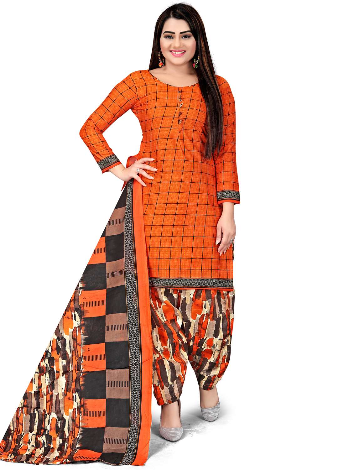 women printed unstitched suit set - 21557137 -  Standard Image - 1