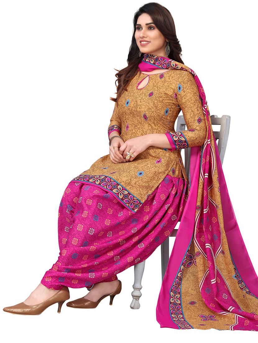 women printed unstitched suit set - 21557172 - Standard Image - 1