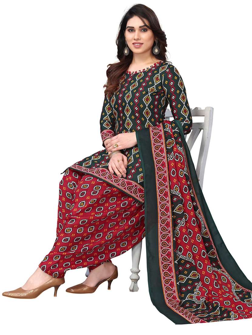 women printed unstitched suit set - 21557177 -  Standard Image - 1