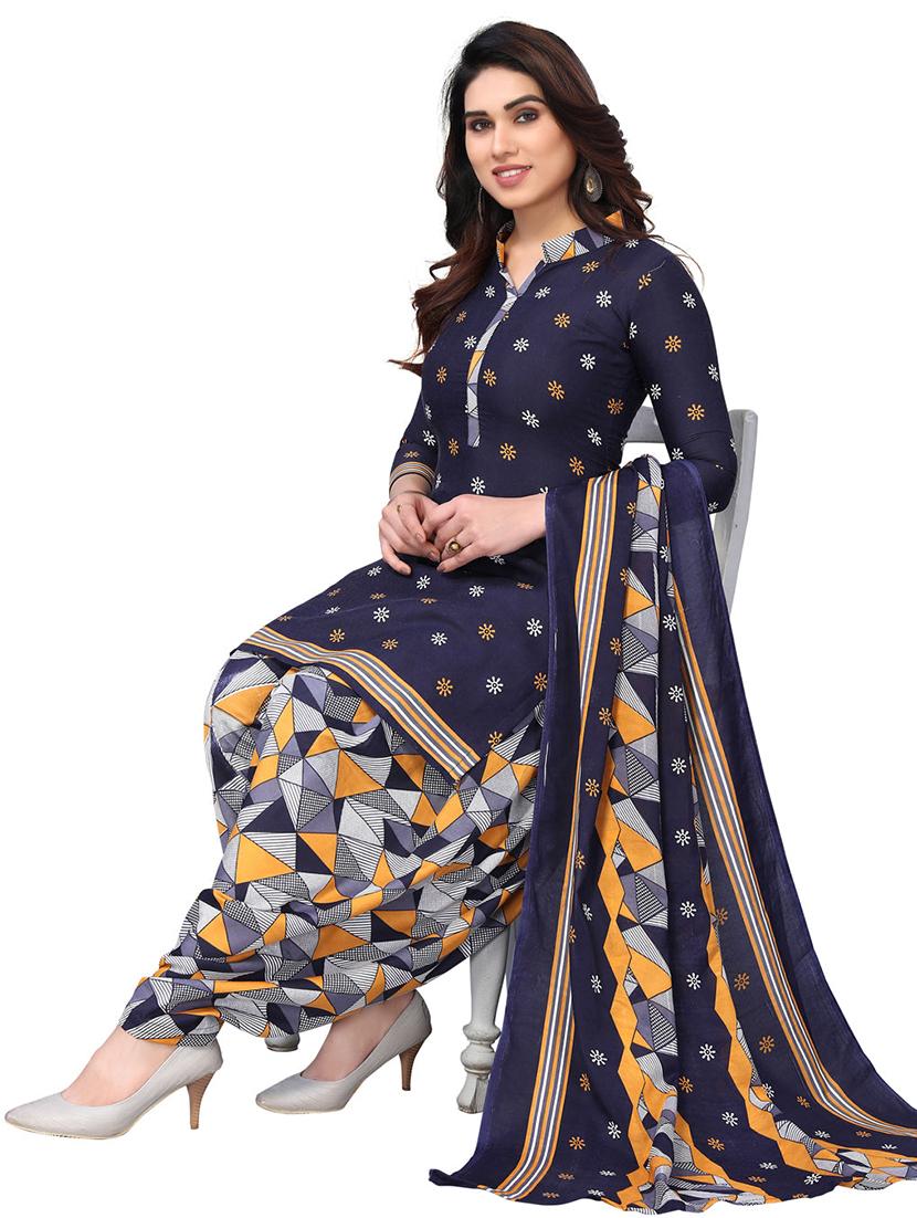 women printed unstitched suit set - 21557179 - Standard Image - 1