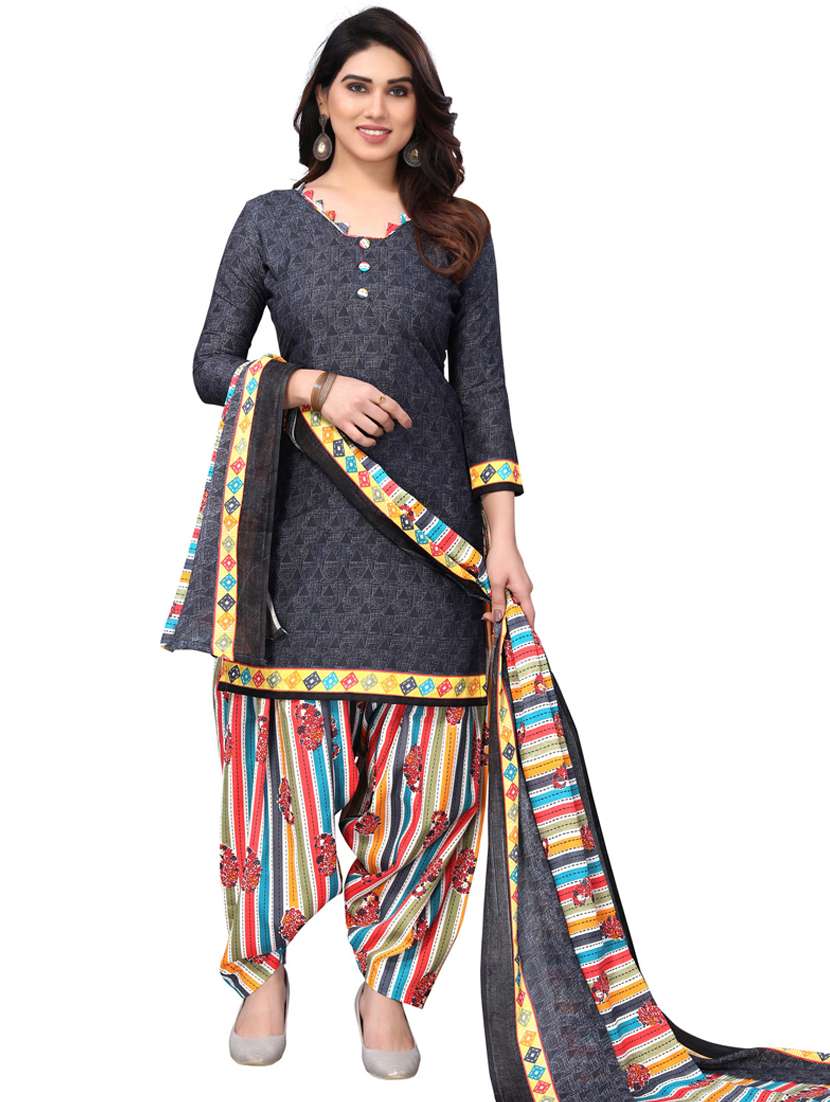 women printed unstitched suit set
