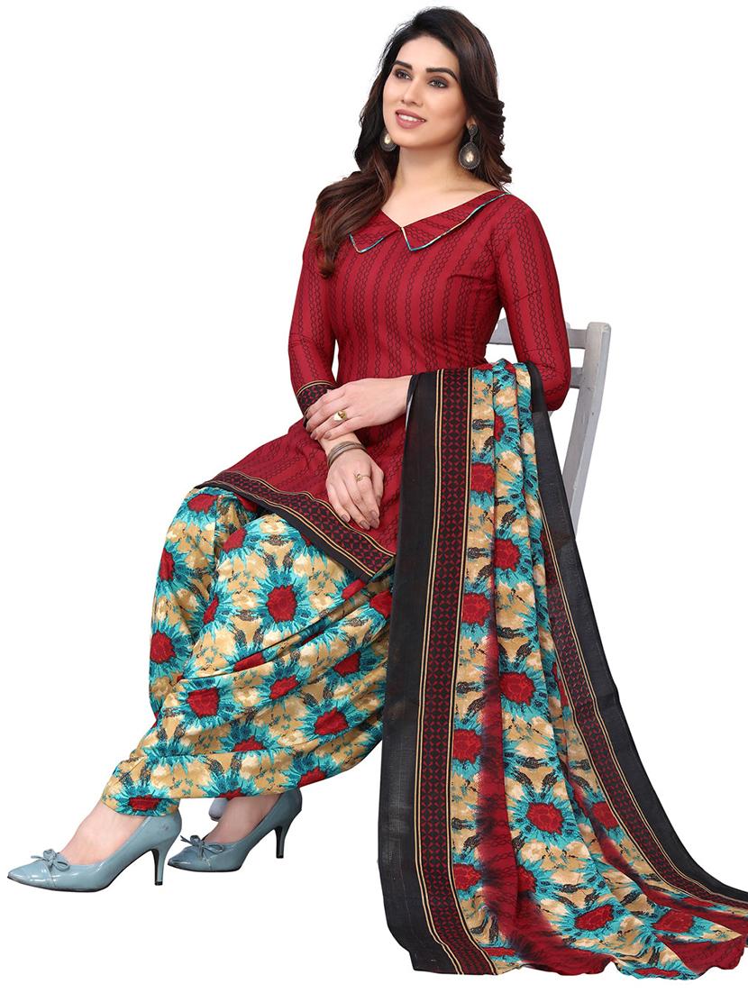 women printed unstitched suit set - 21557181 - Standard Image - 1