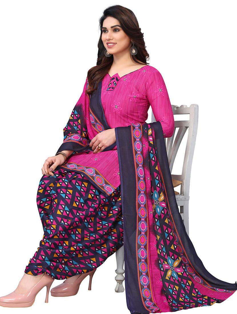 women printed unstitched suit set - 21557184 - Standard Image - 1