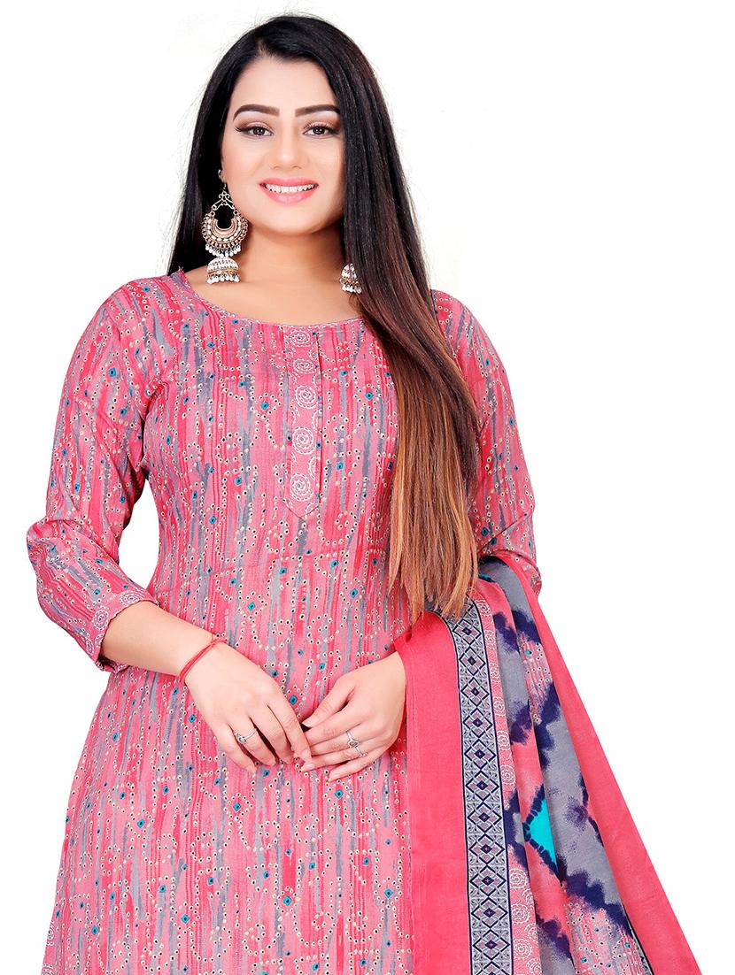 women printed unstitched suit set - 21557185 - Standard Image - 4