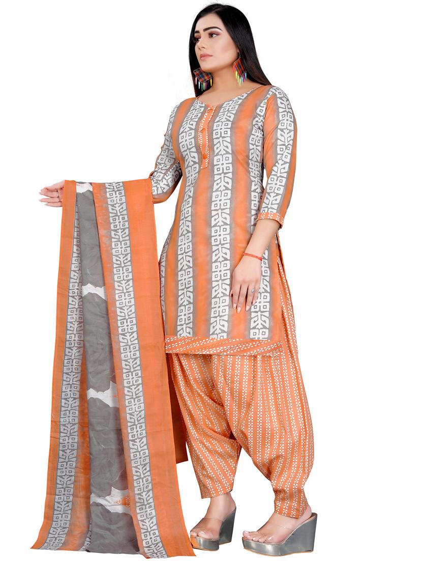 women printed unstitched suit set - 21557188 - Standard Image - 1