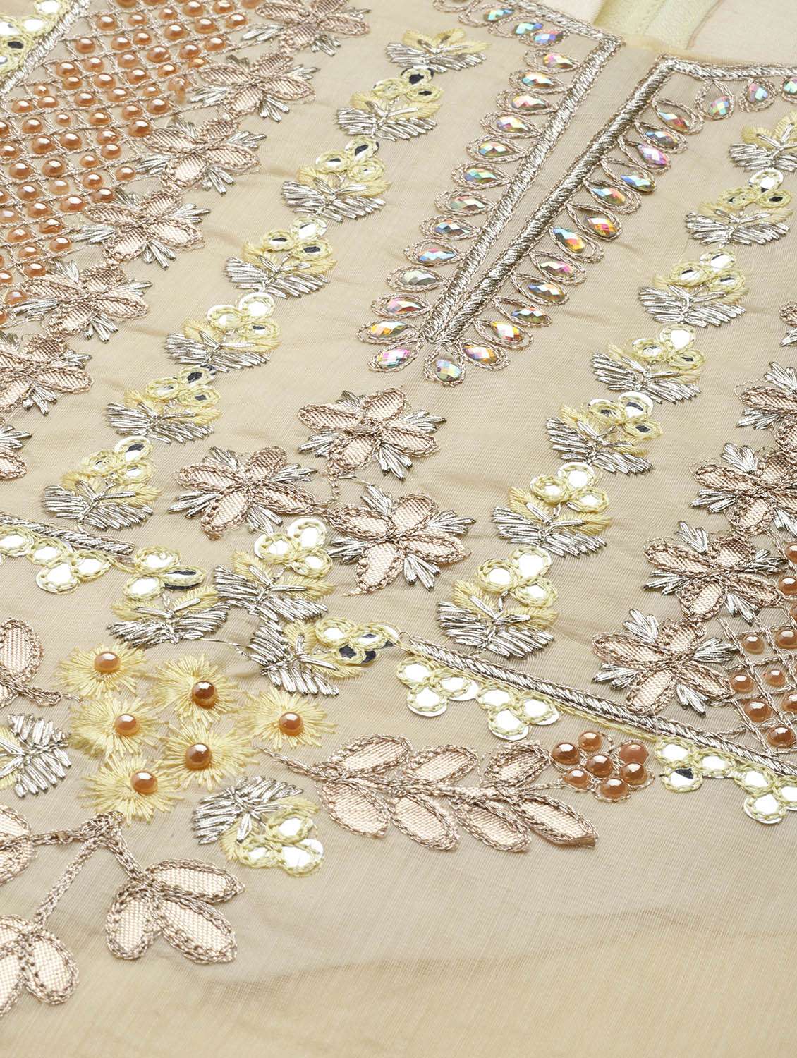 women solid with work unstitched suit - 21557224 -  Standard Image - 4