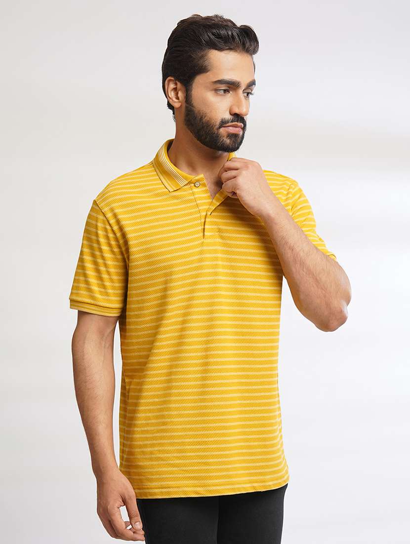 men stripes polo neck t-shirt - 21557417 -  Standard Image - 1