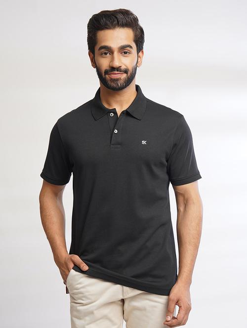 men solid polo neck t-shirt - 21557424 - Standard Image - 0