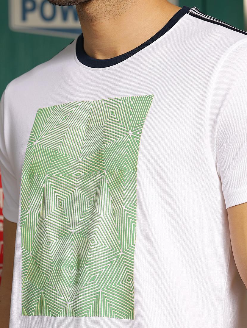 men front print round neck t-shirt - 21557430 - Standard Image - 4