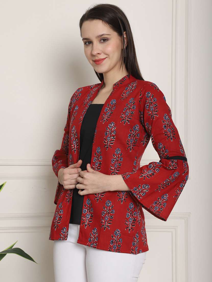 women floral bell sleeve top - 21558058 -  Standard Image - 1