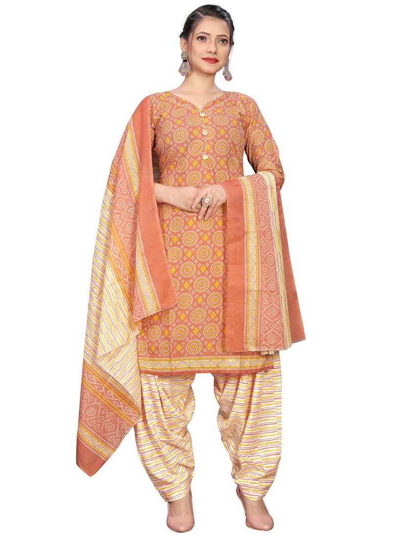women bandhani kurta salwar set with dupatta