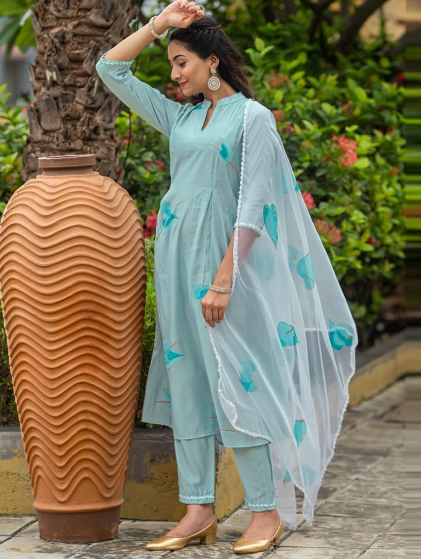 women printed kurta pant set with dupatta - 21558200 - Standard Image - 1