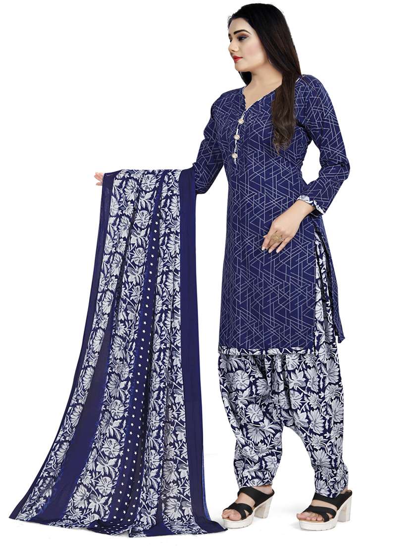 women geometric kurta salwar set with dupatta - 21558206 -  Standard Image - 1