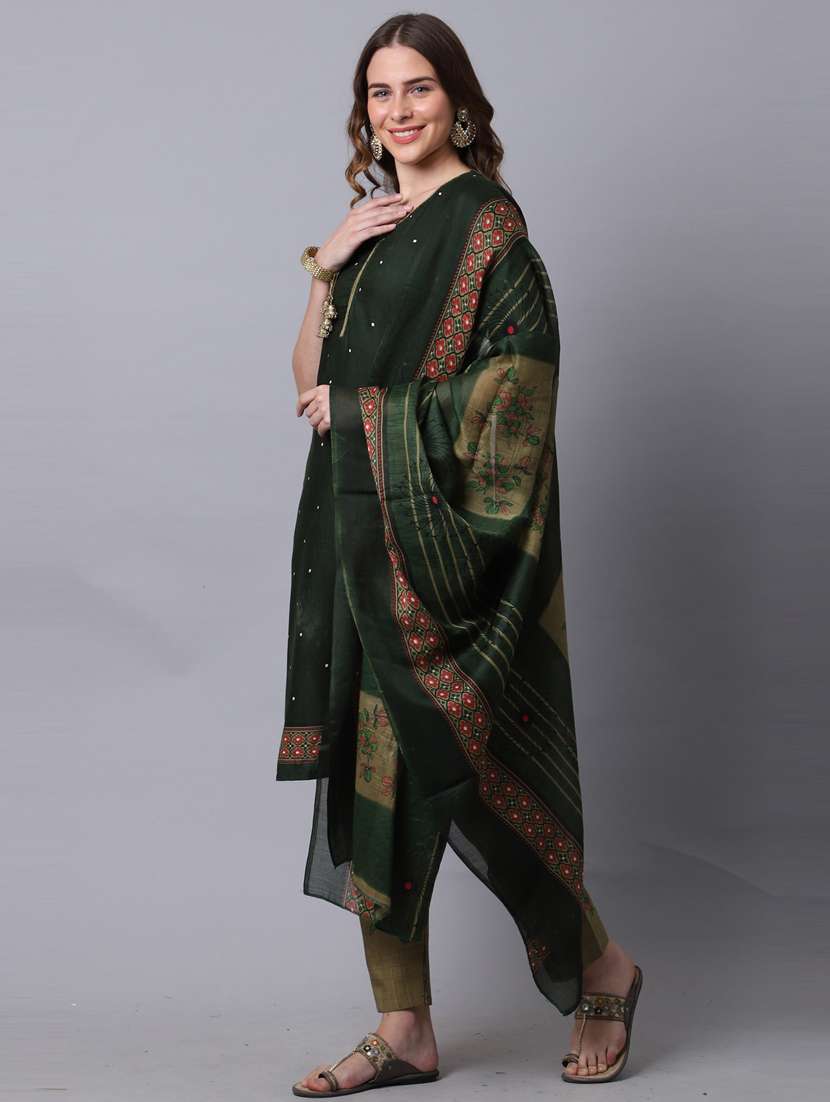 women printed kurta pant set with dupatta - 21558230 -  Standard Image - 1