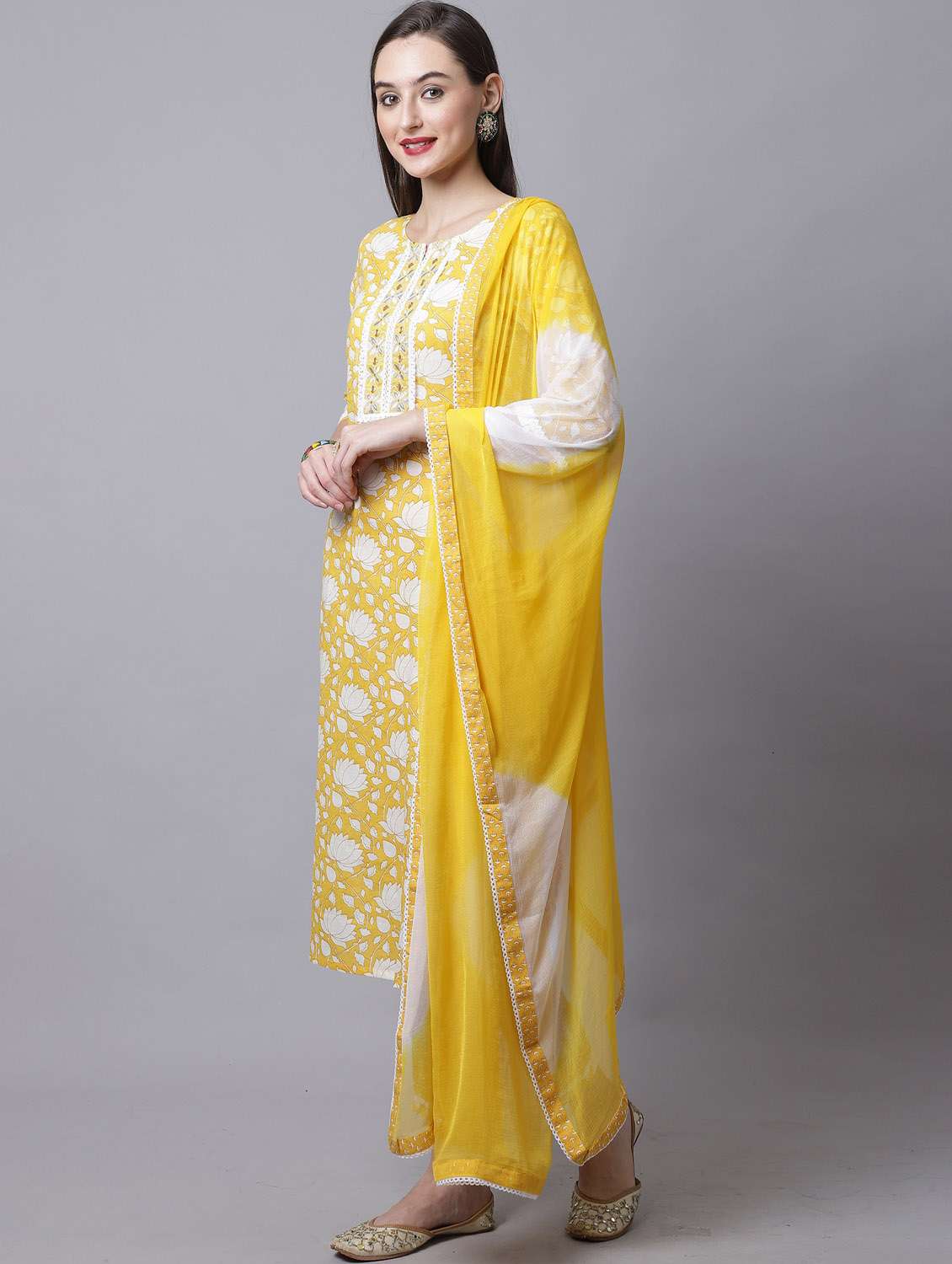 women floral printed kurta pant set with dupatta - 21558266 - Standard Image - 1