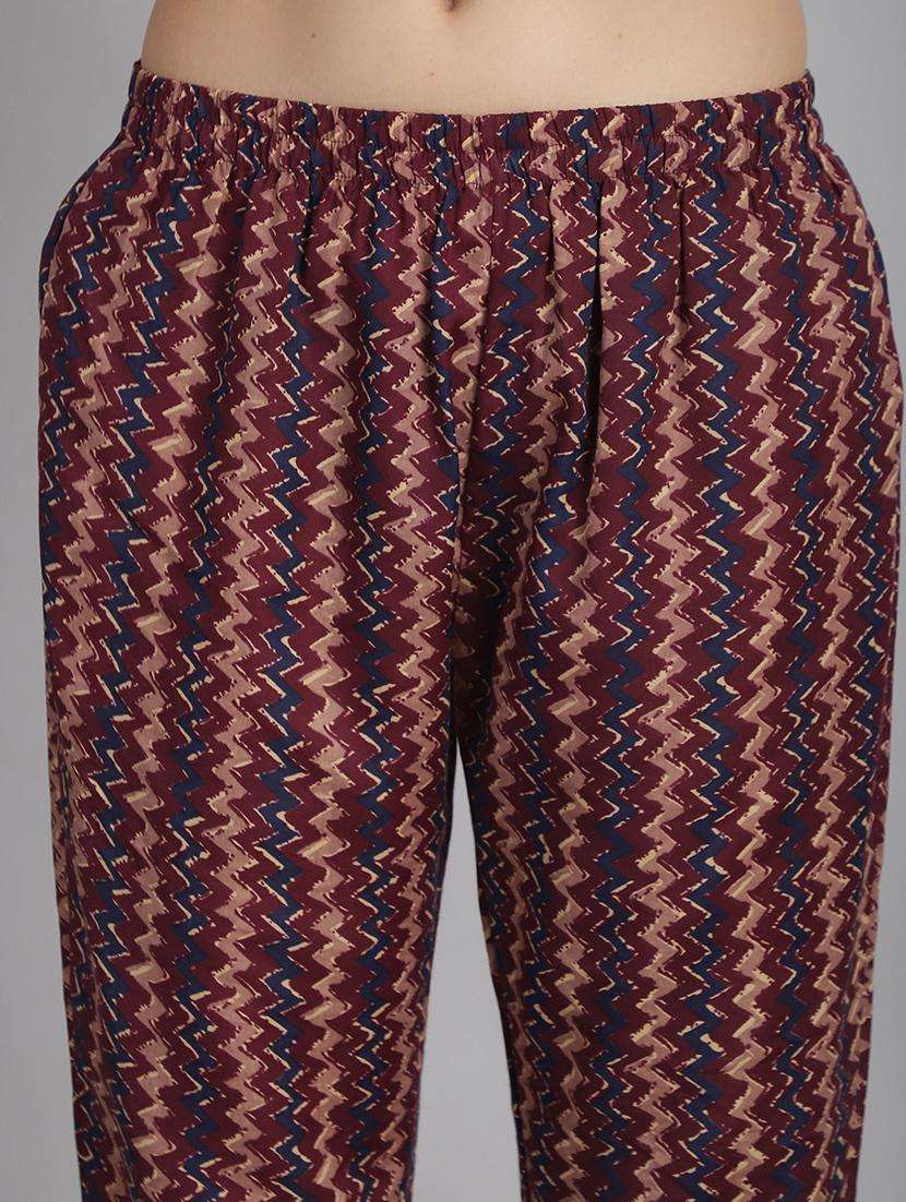 women three quarter sleeve anarkali kurta pant with dupatta set - 21558487 -  Standard Image - 1