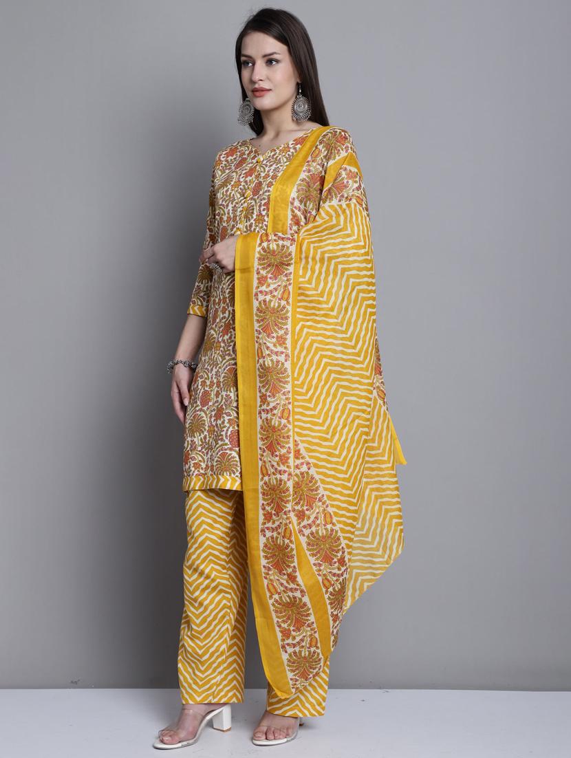 women printed kurta salwar set with dupatta - 21558507 - Standard Image - 1
