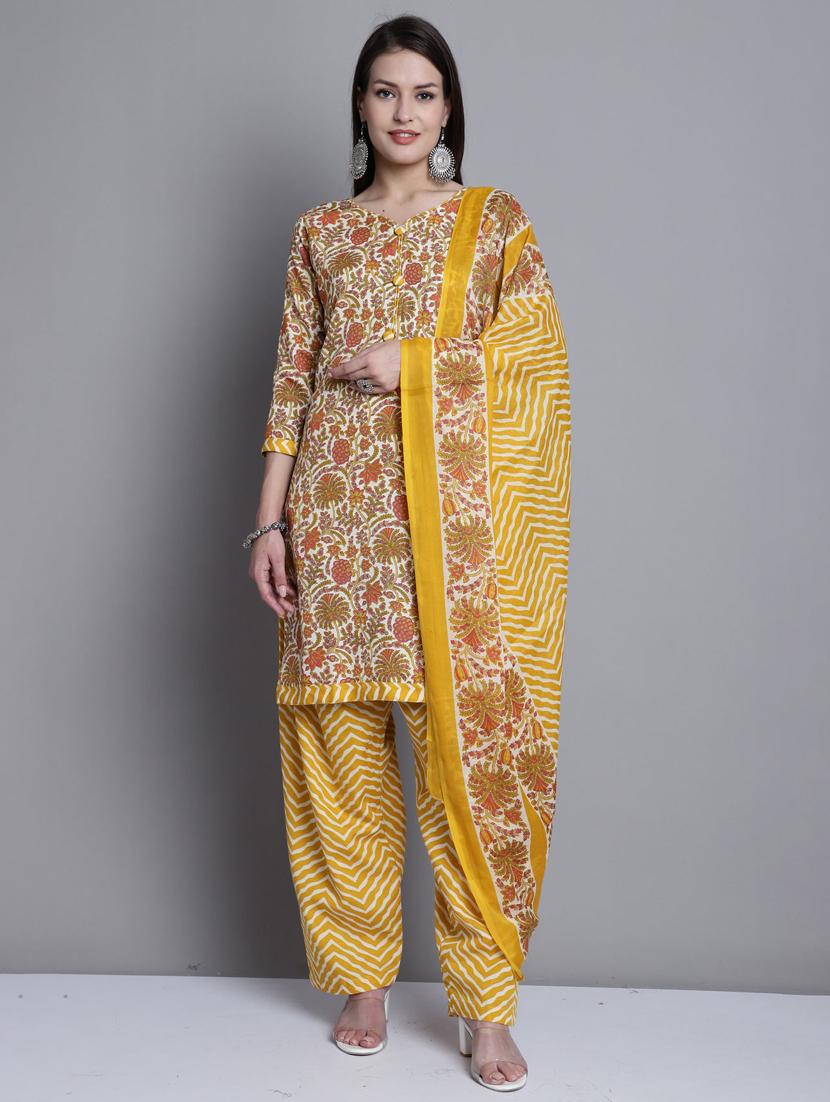 women printed kurta salwar set with dupatta - 21558507 - Standard Image - 4