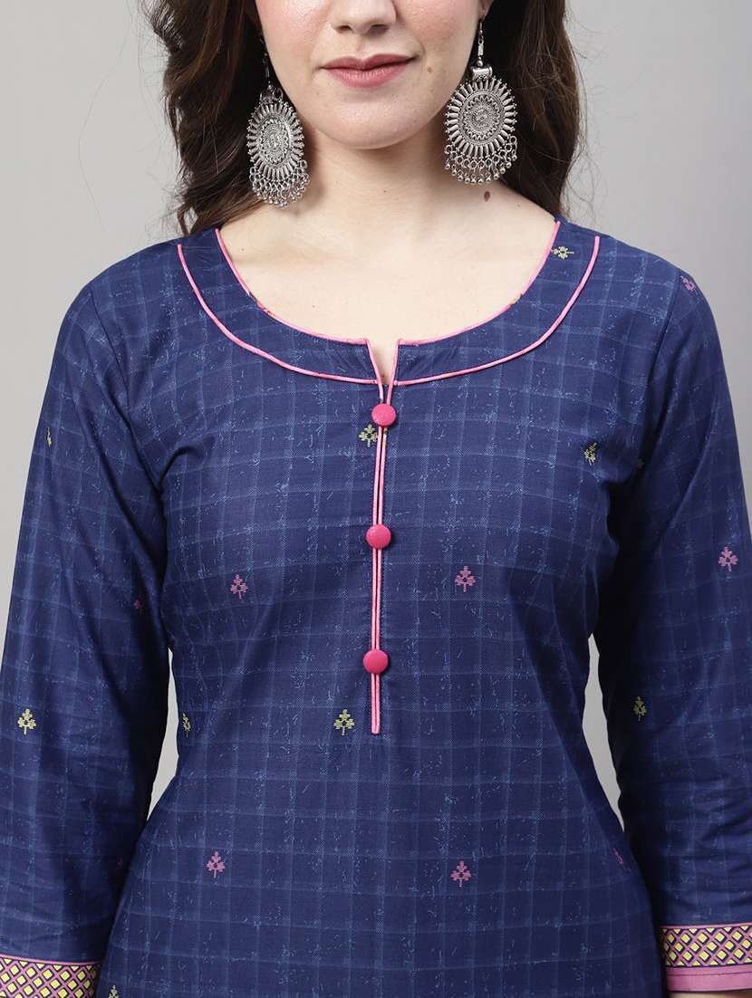 women checks kurta salwar set with dupatta - 21558533 -  Standard Image - 4