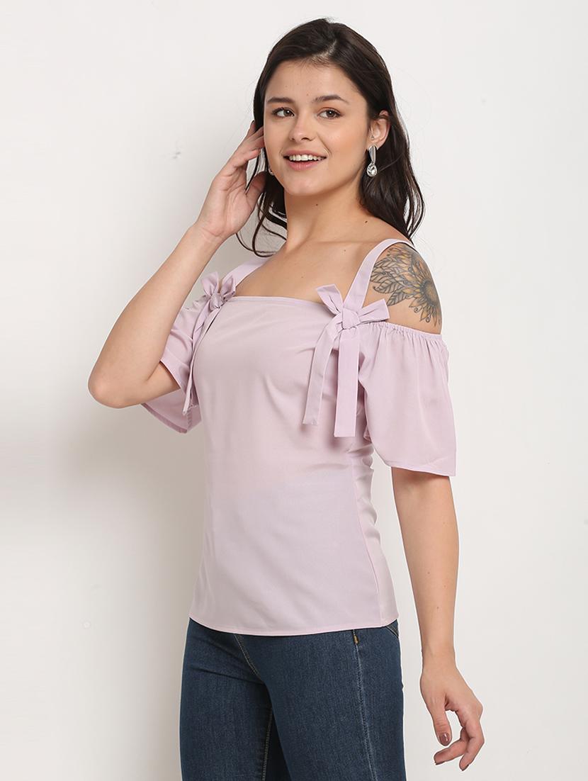 women solid shoulder strap top - 21558663 - Zoom Image - 0