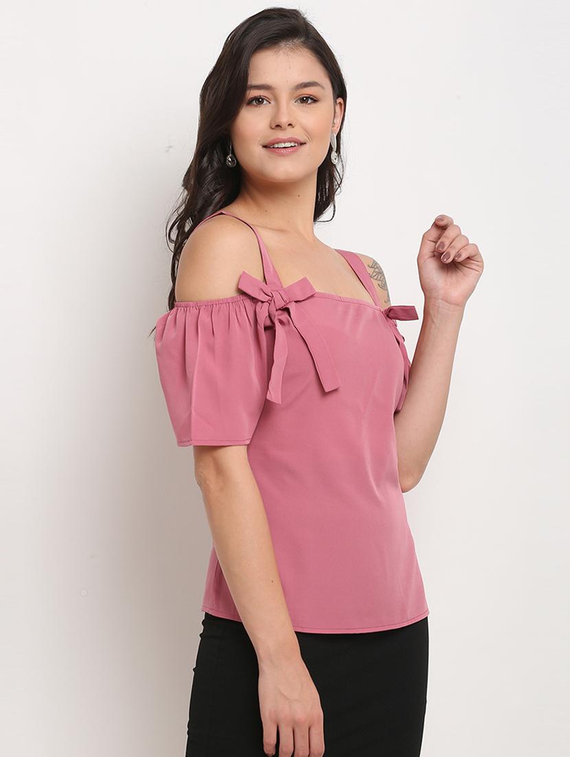 women solid shoulder strap top - 21558664 -  Standard Image - 1
