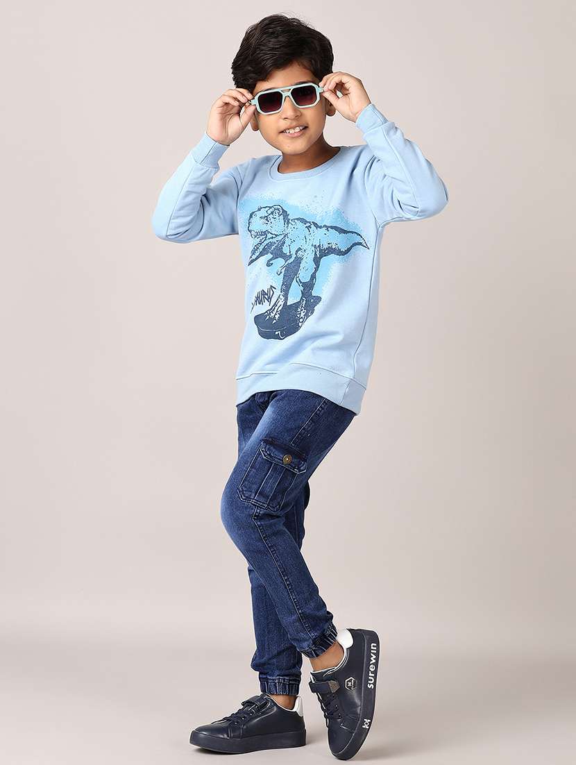 boys front print long sleeve sweatshirts - 21558765 -  Standard Image - 4