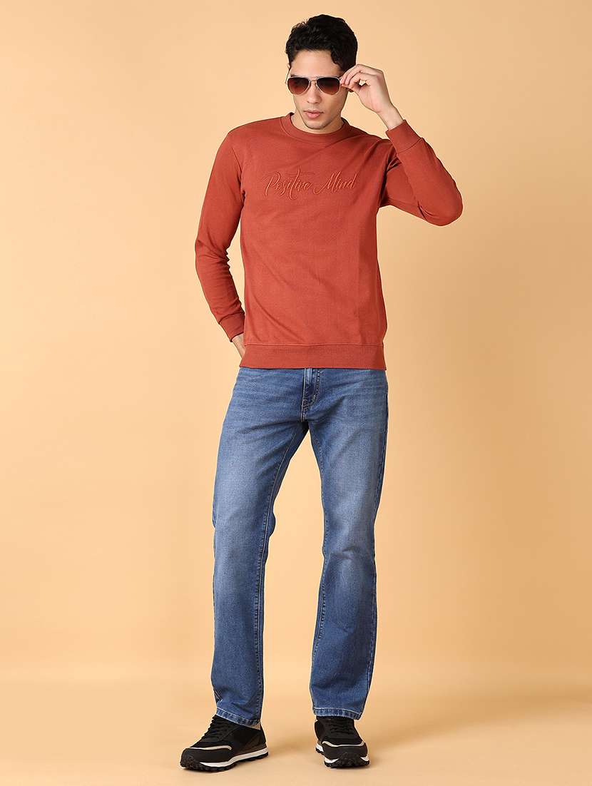 men long sleeves chest print sweatshirt - 21558773 -  Standard Image - 4