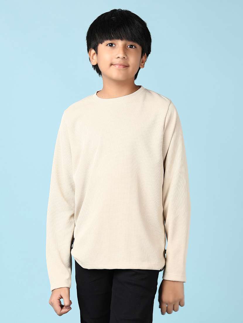 boys long sleeves plain t-shirt