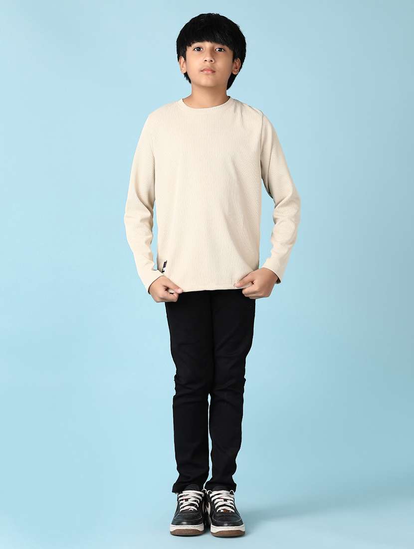 boys long sleeves plain t-shirt - 21558803 -  Standard Image - 4