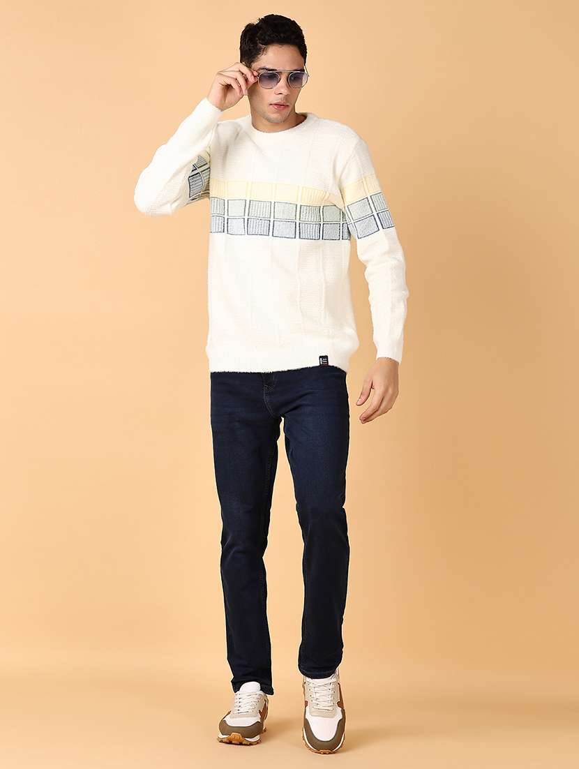 men self design long sleeve pullover sweater - 21558821 -  Standard Image - 4
