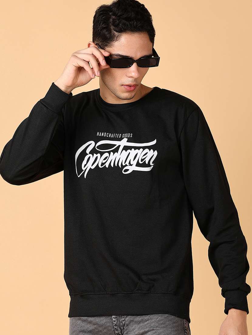 men chest print round neck regular fit sweatshirt - 21558923 -  Standard Image - 1