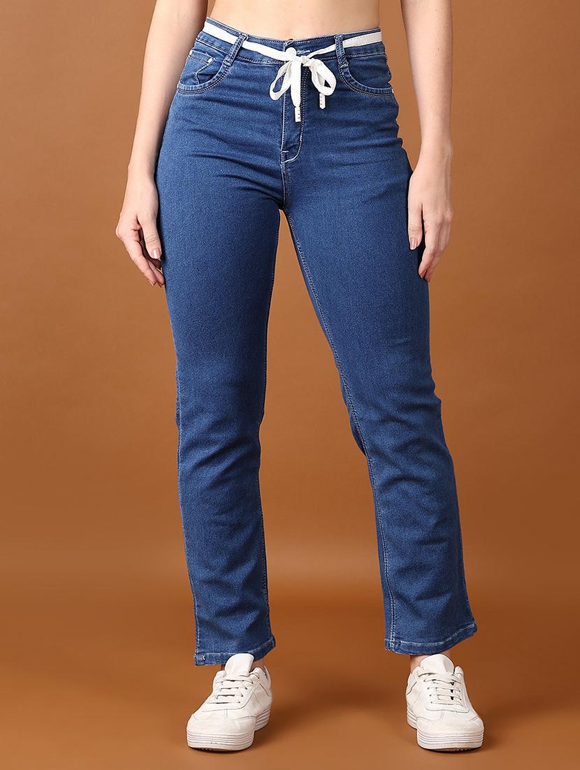 women solid mid rise denim jeans - 21559026 - Zoom Image - 0