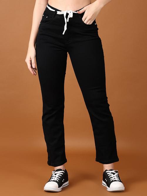 women solid mid rise denim jeans - 21559027 -  Standard Image - 0