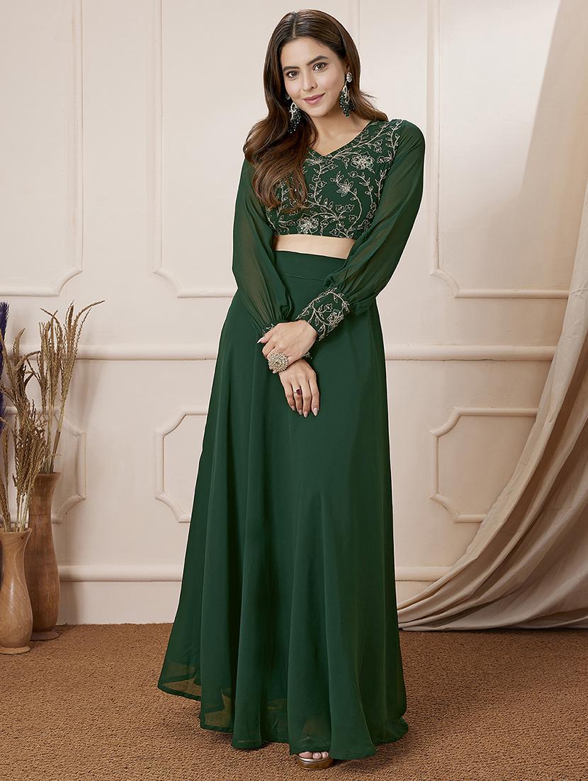 women green long sleeve skirt top set - 21559138 -  Standard Image - 1