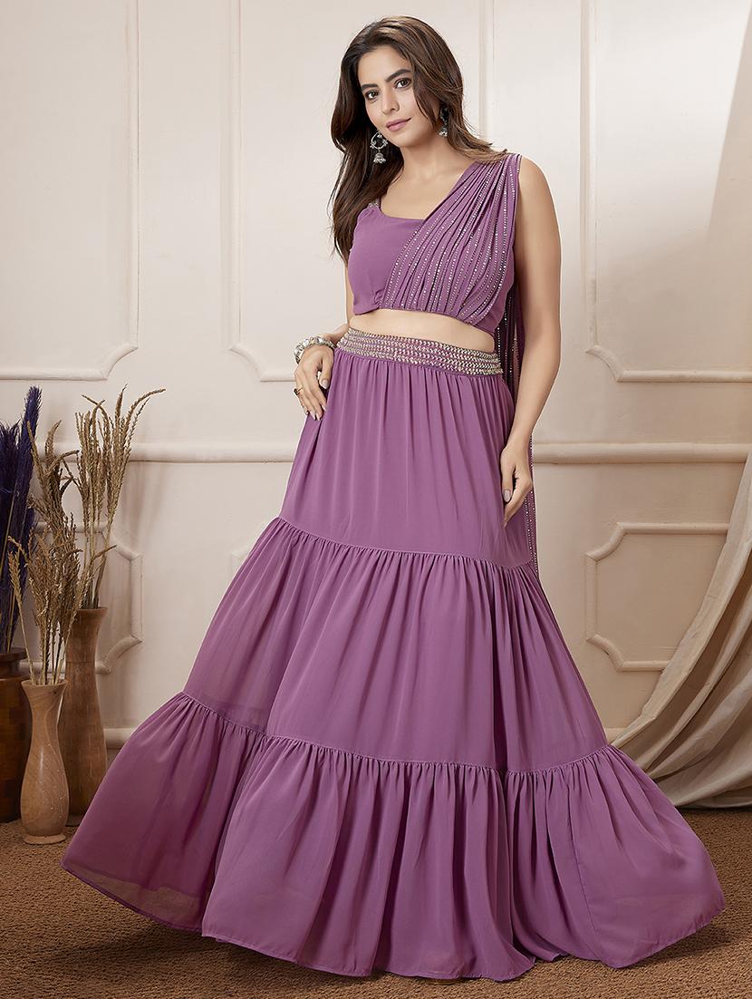 women embroidered sleeveless top & skirt set - 21559142 - Standard Image - 1