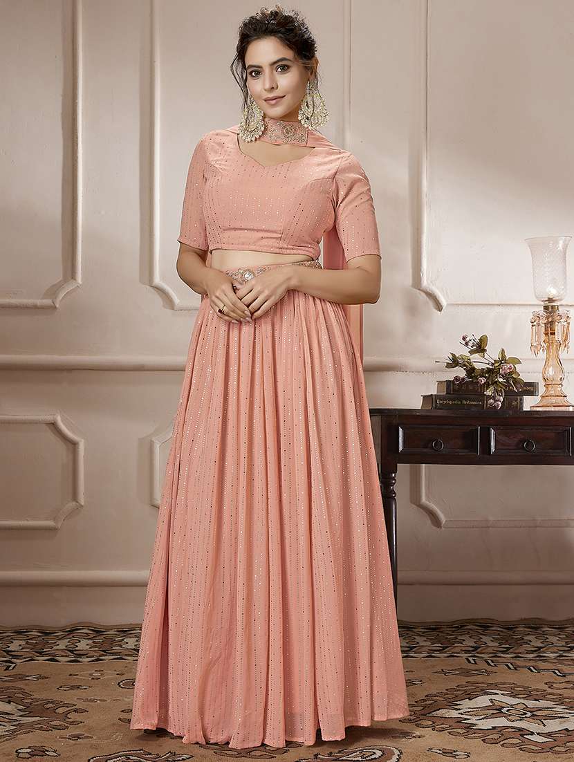 women embroidered top skirt & dupatta fusion set - 21559144 -  Standard Image - 1