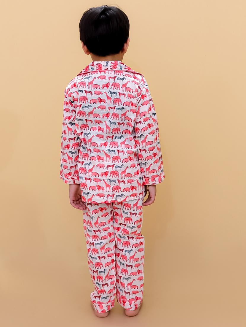 unisex printed long sleeves pyjama nightwear set - 21559312 - Standard Image - 6