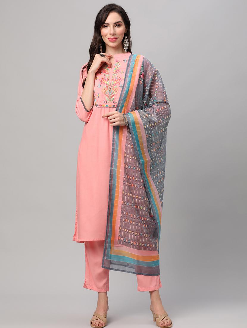 women embroidered kurta pant set with dupatta - 21559507 - Standard Image - 1