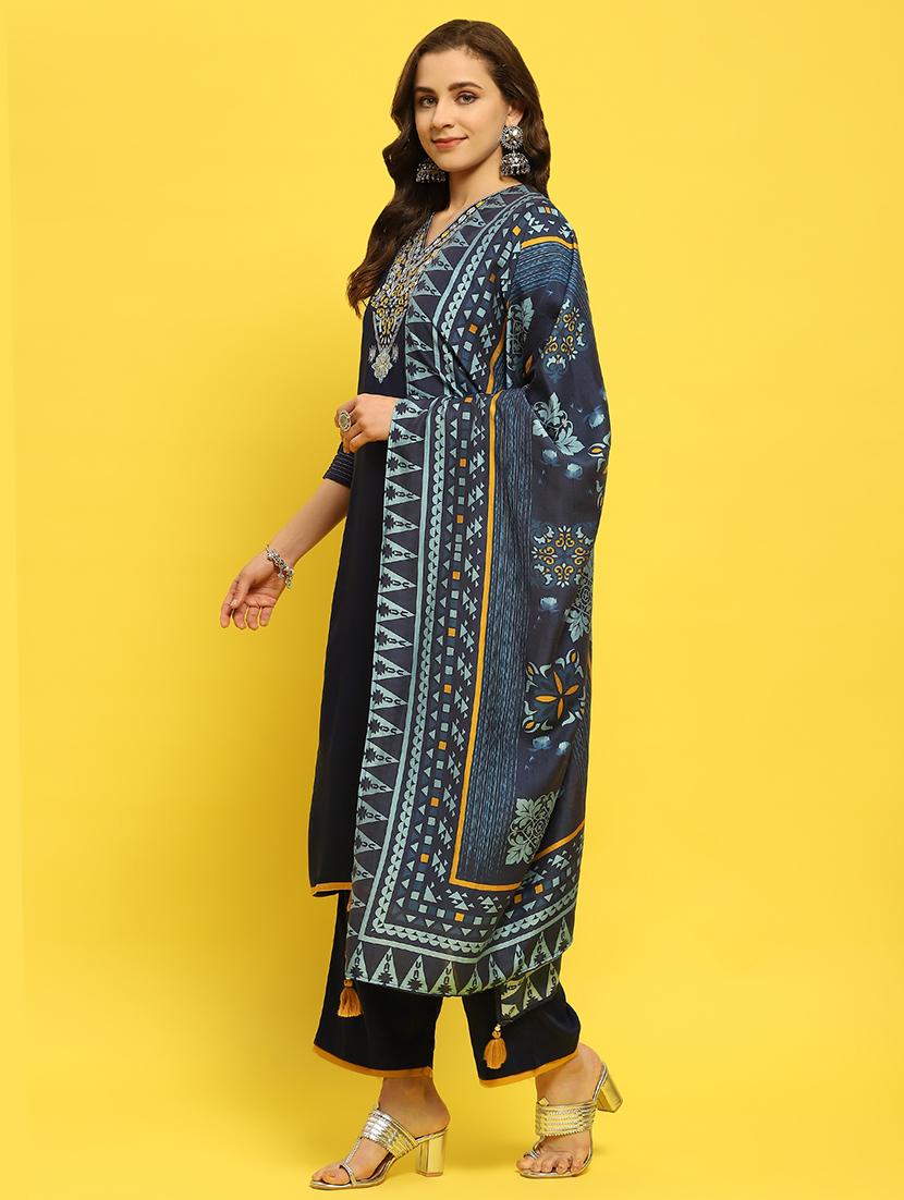 women embroidered kurta pant set with duaptta - 21559628 -  Standard Image - 1