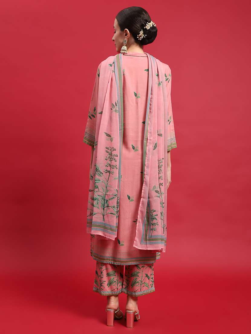 women printed kurta palazzo with dupatta set - 21559631 -  Standard Image - 4